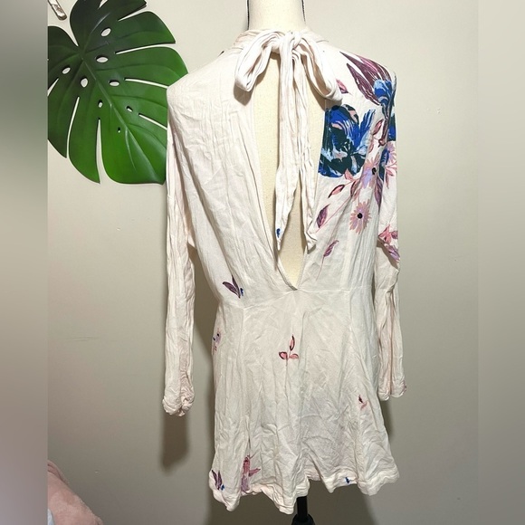 FREE PEOPLE Gemma Floral Tunic Minidress in Ivory - Picture 6 of 12